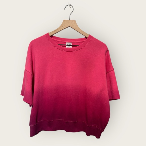 Victoria’s Secret Pink Medium Purple & Pink Ombre Short Sleeve Crewneck Sweater - Picture 1 of 4